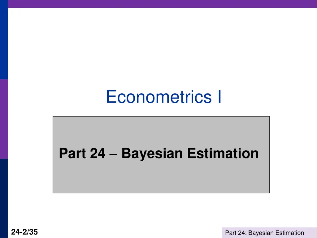 econometrics i 1