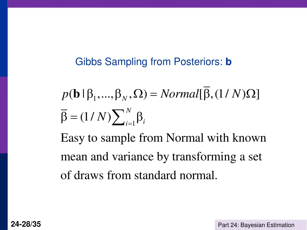 gibbs sampling from posteriors b
