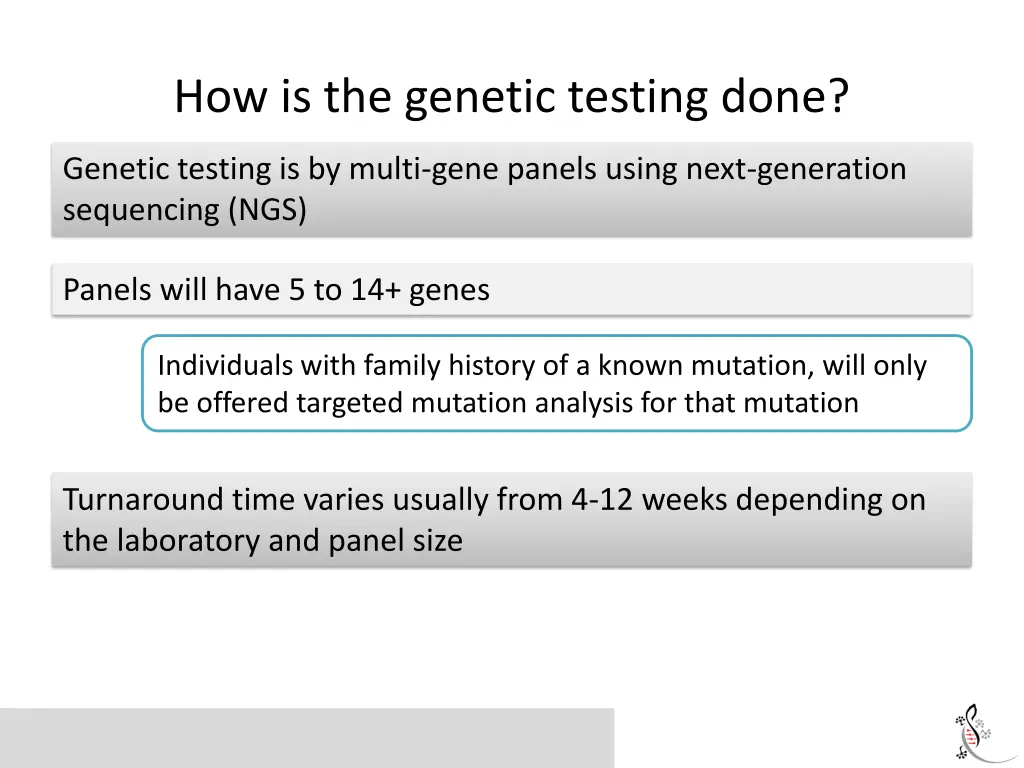 how is the genetic testing done 1