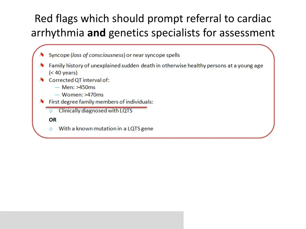 red flags which should prompt referral to cardiac 4