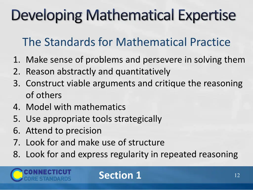 developing mathematical expertise