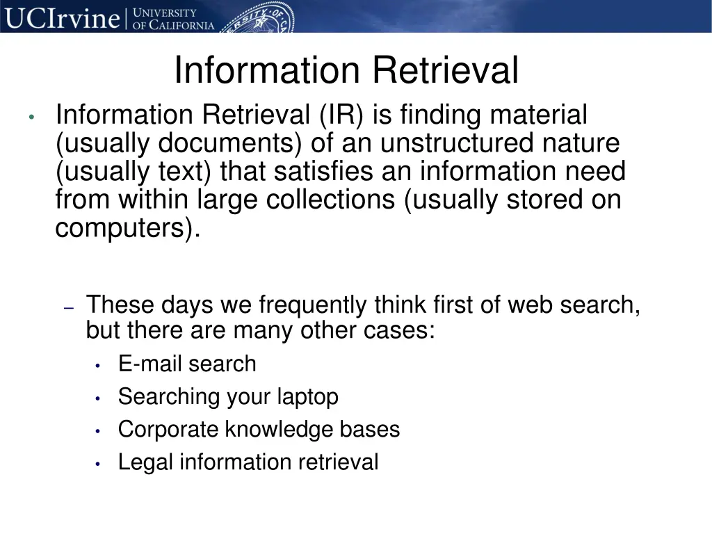 information retrieval information retrieval