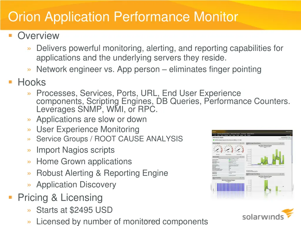 orion application performance monitor