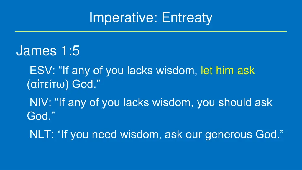 imperative entreaty