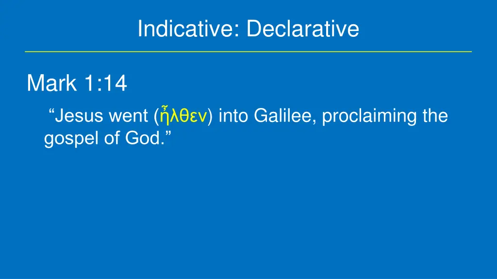 indicative declarative