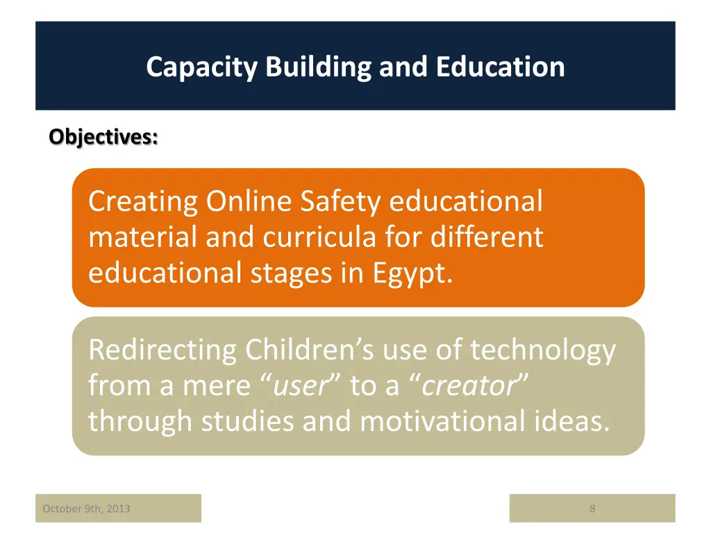 capacity building and education