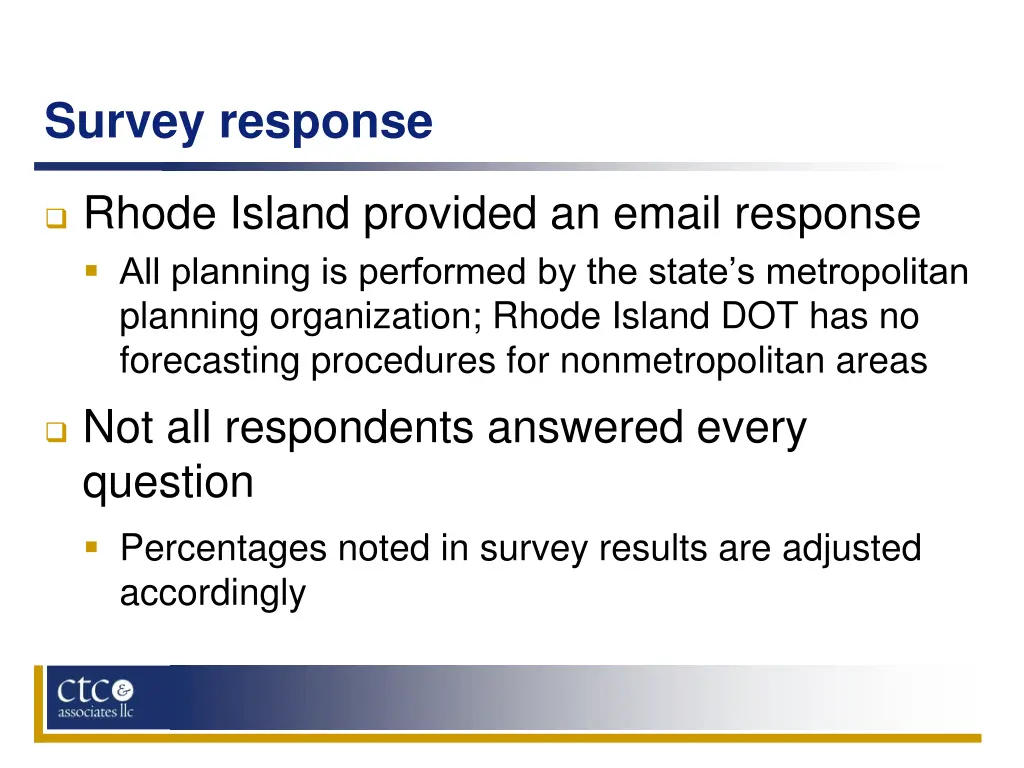 survey response 1