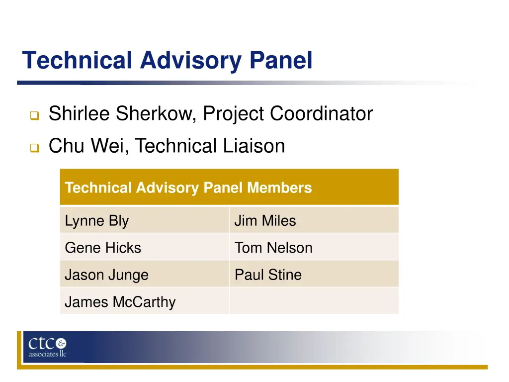 technical advisory panel