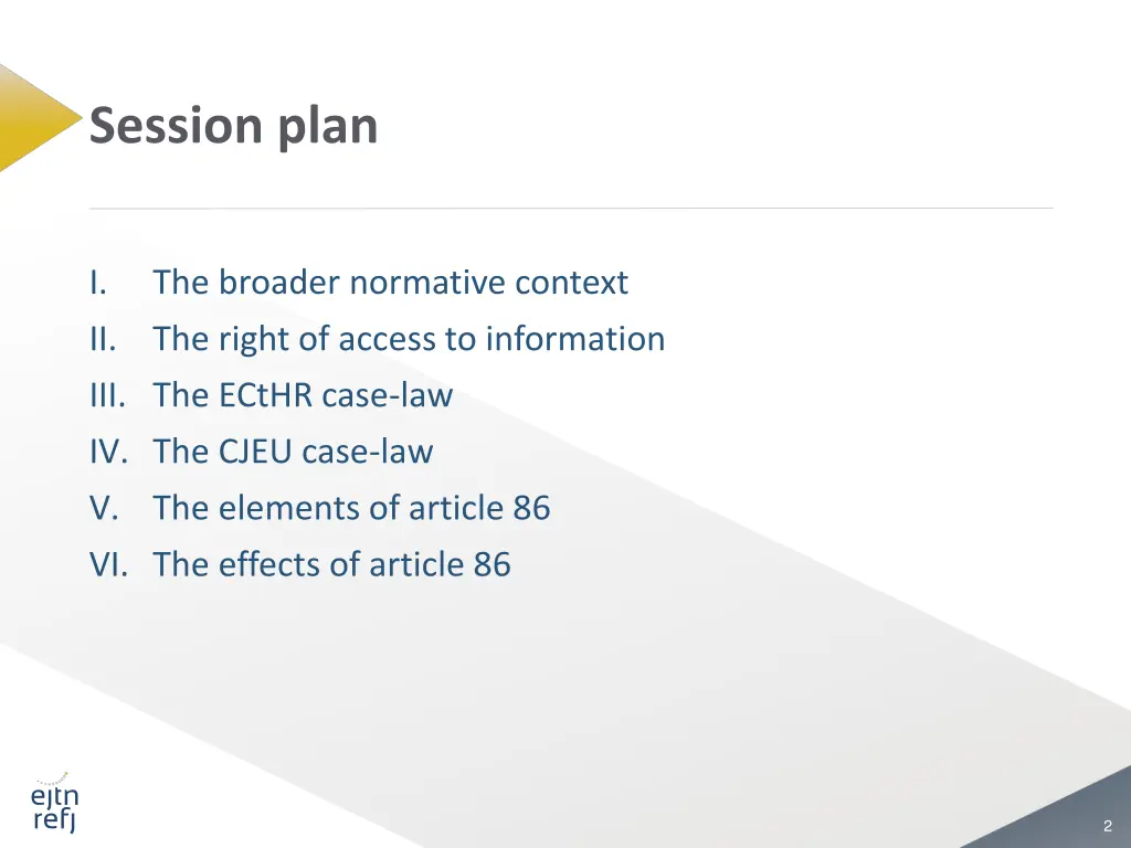 session plan