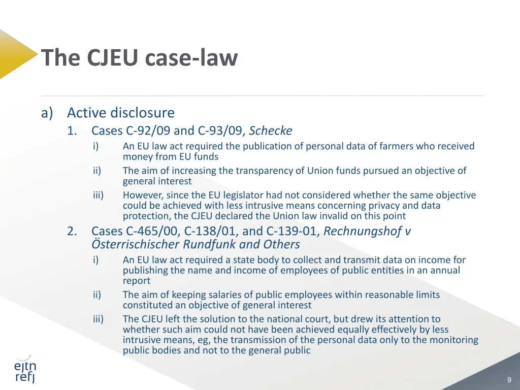 the cjeu case law