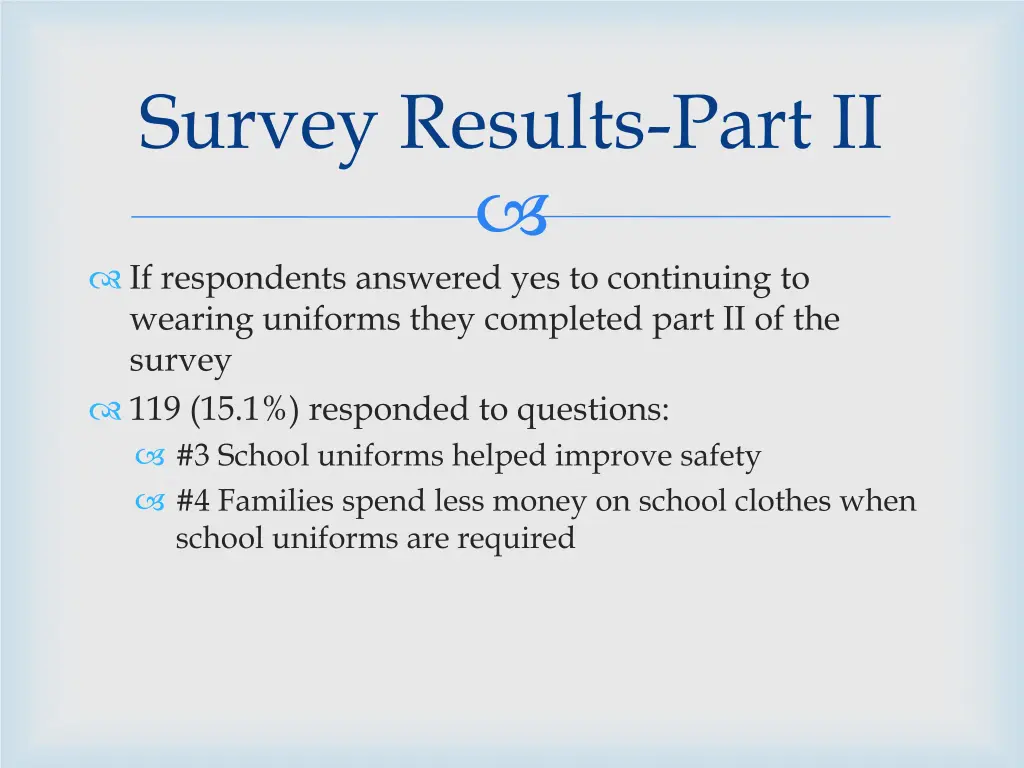 survey results part ii