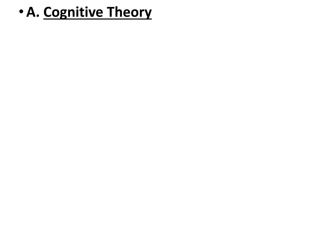 a cognitive theory