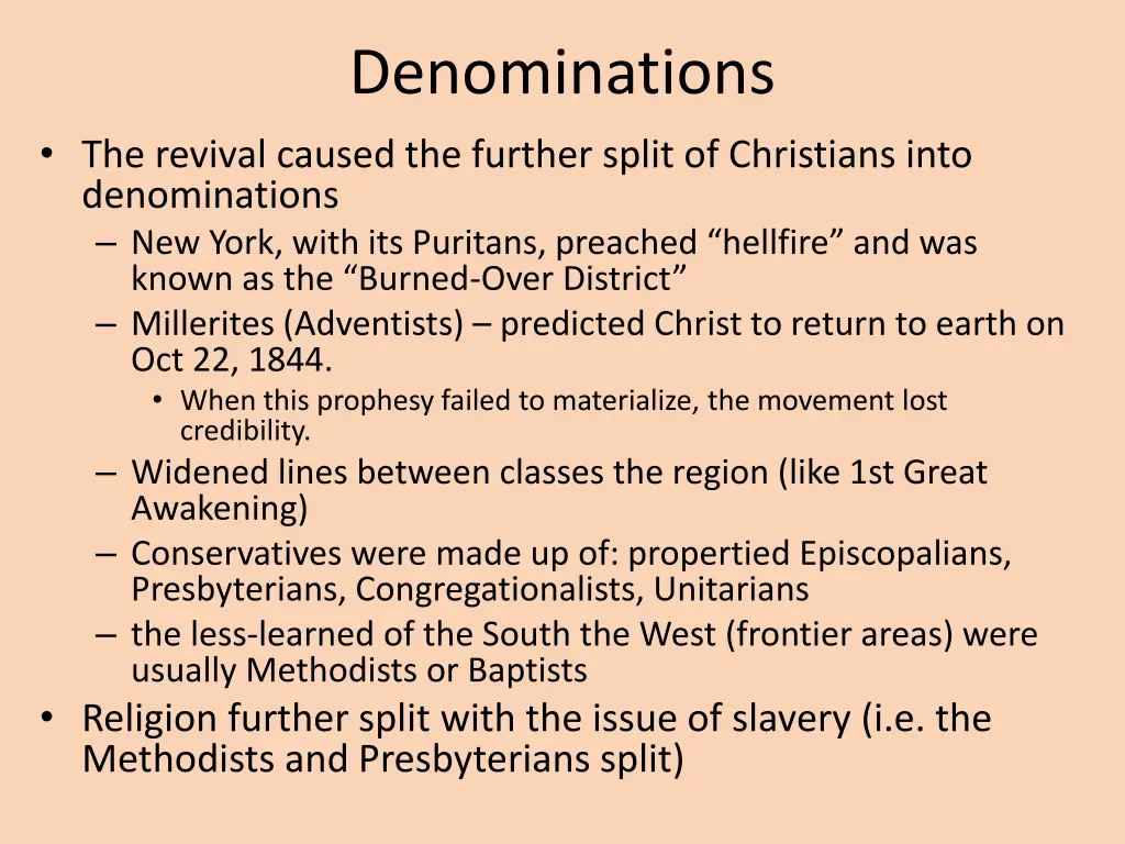 denominations
