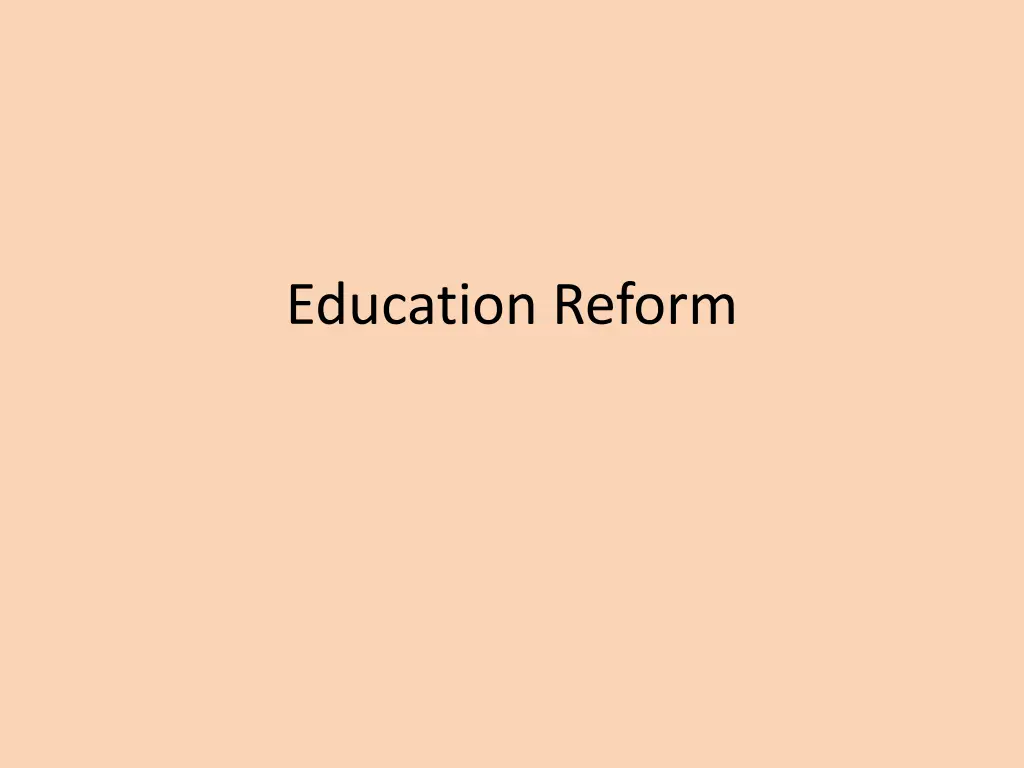 education reform