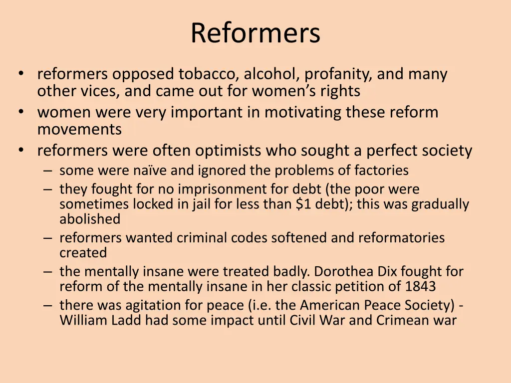 reformers