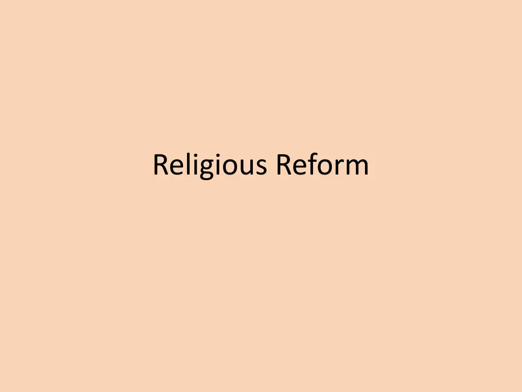 religious reform