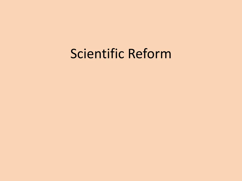 scientific reform