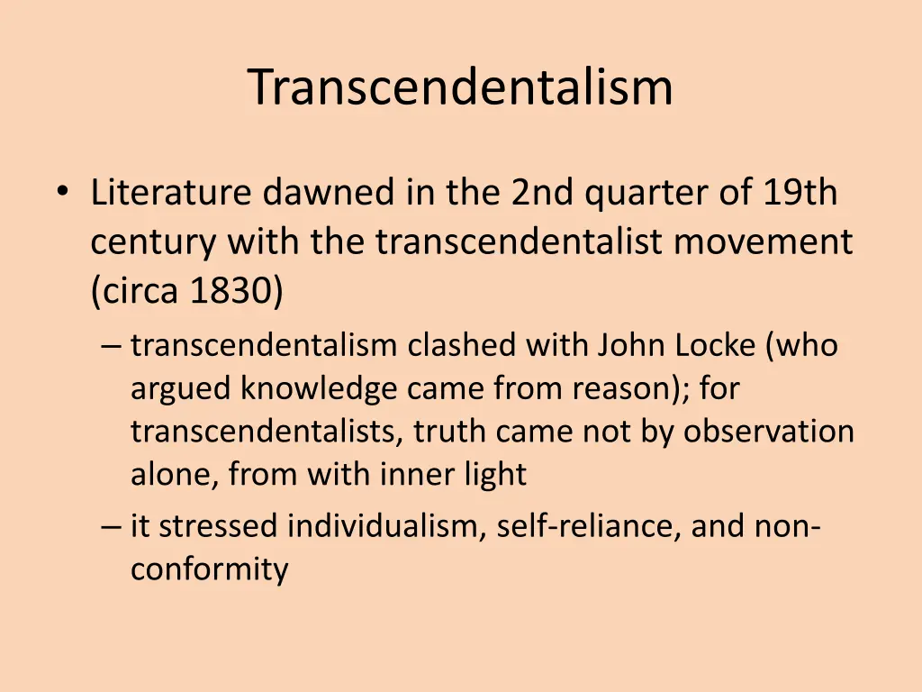 transcendentalism