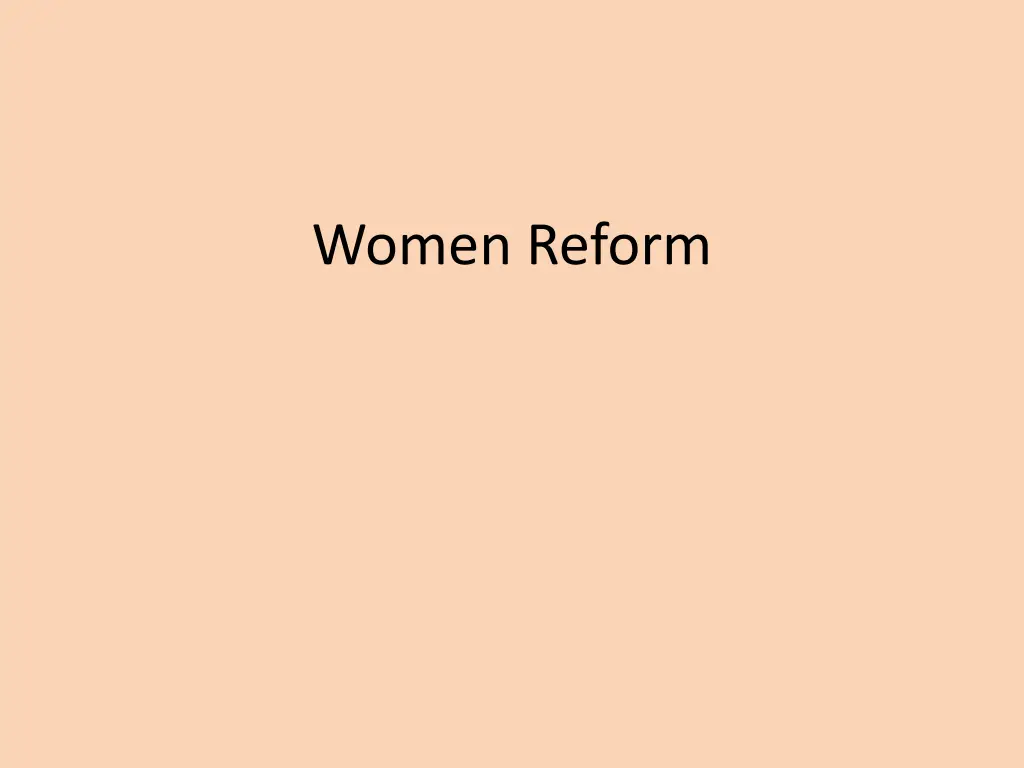 women reform