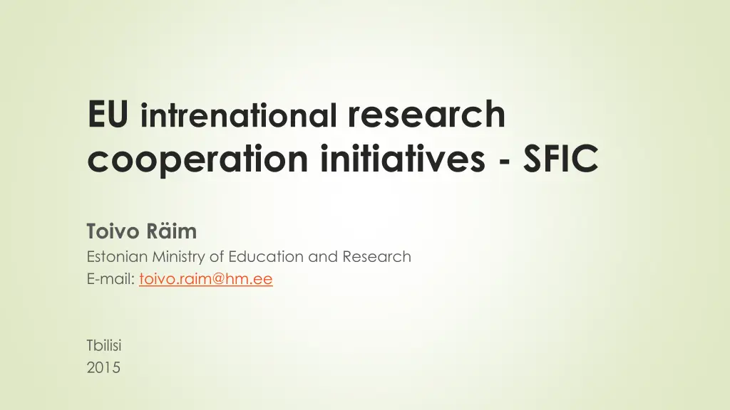 eu intrenational research cooperation initiatives