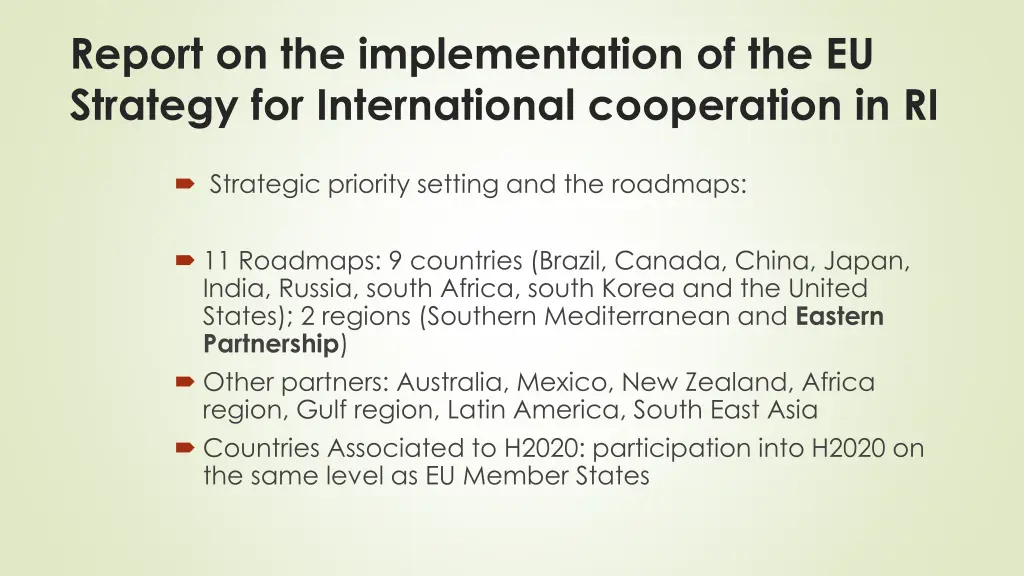 report on the implementation of the eu strategy