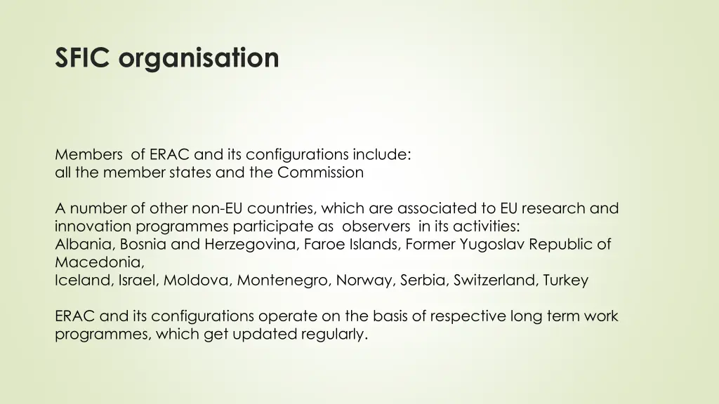 sfic organisation