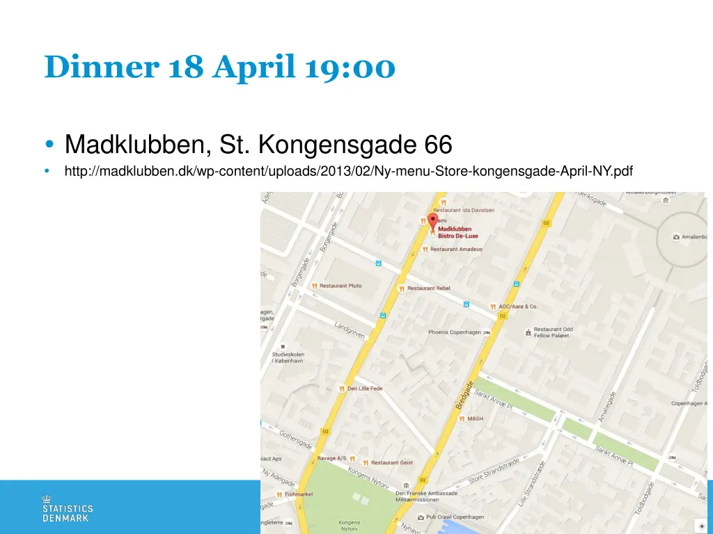 dinner 18 april 19 00