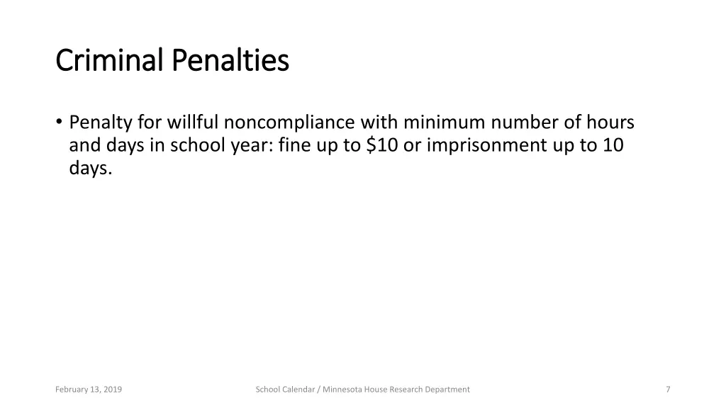criminal penalties criminal penalties