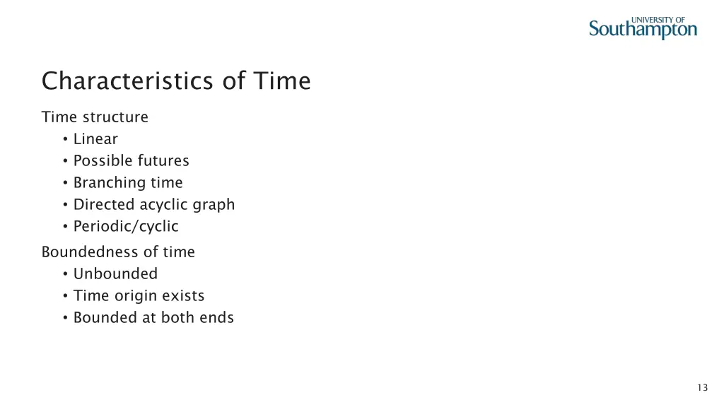 characteristics of time