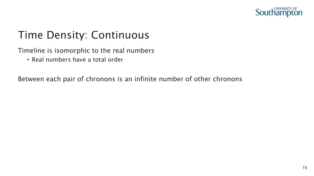 time density continuous