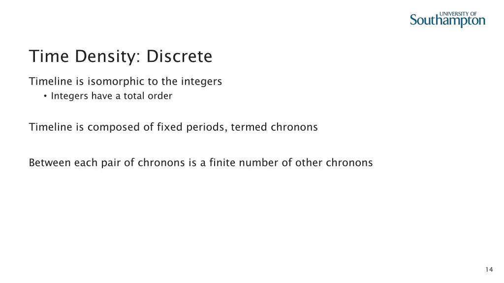 time density discrete