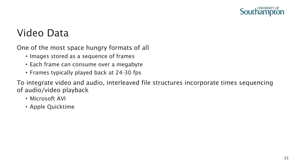 video data