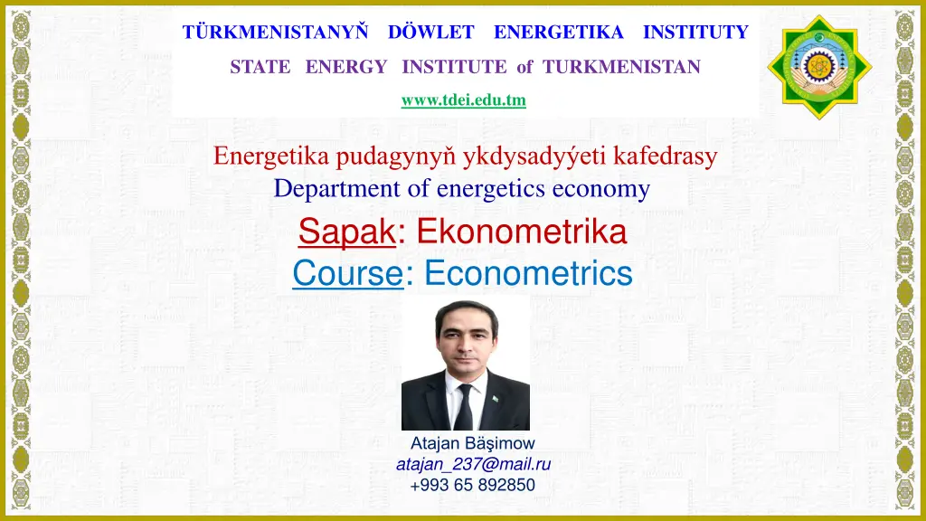 t rkmenistany d wlet energetika instituty