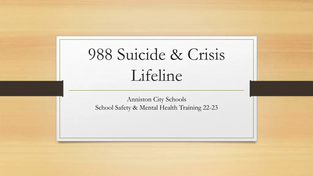 988 suicide crisis lifeline