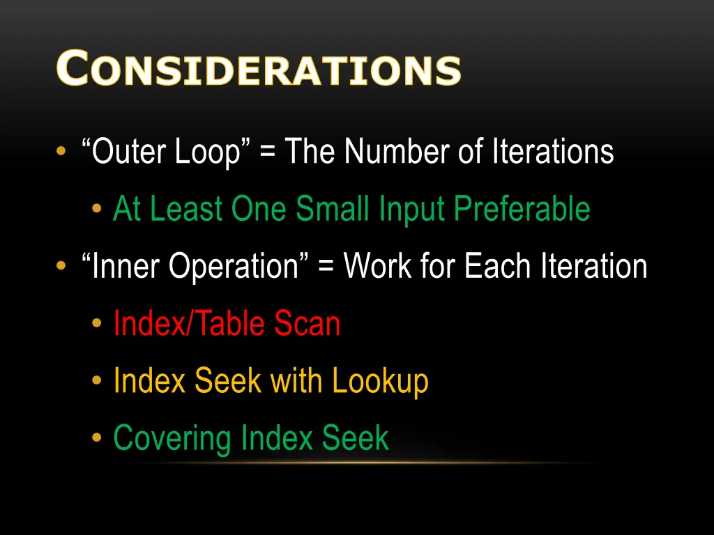 c onsiderations