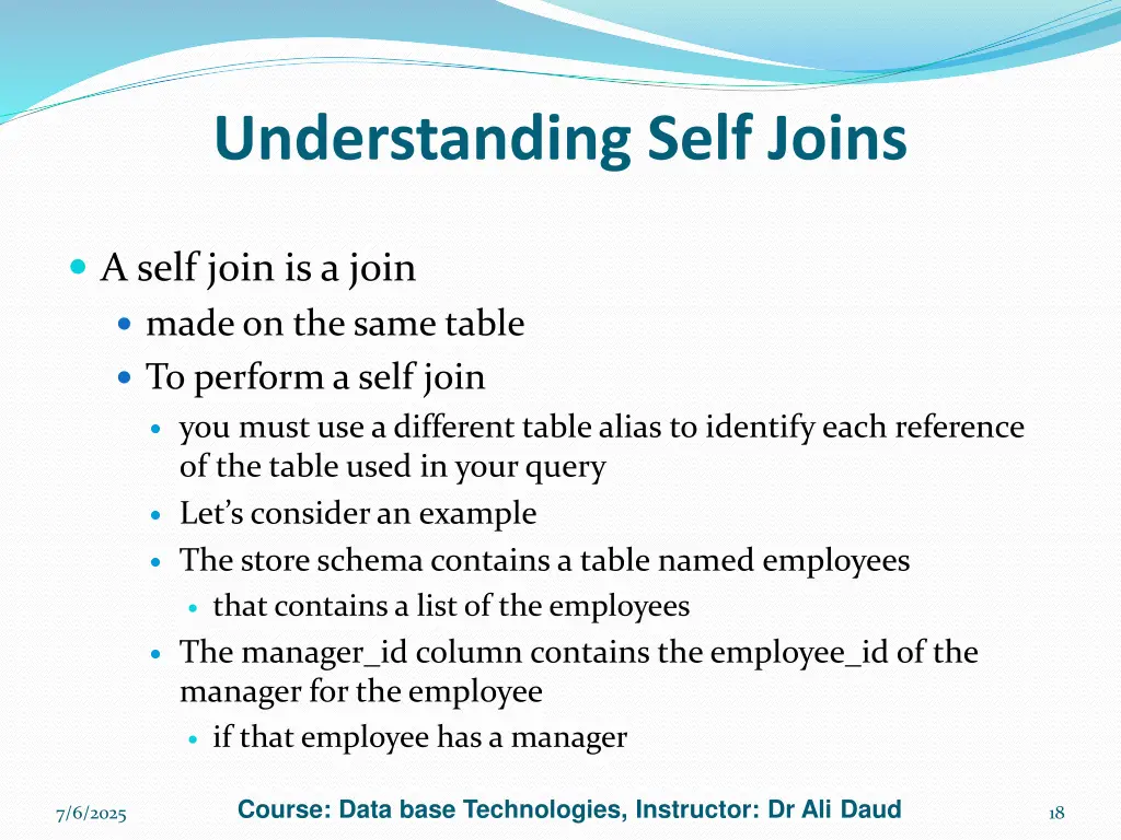understanding self joins