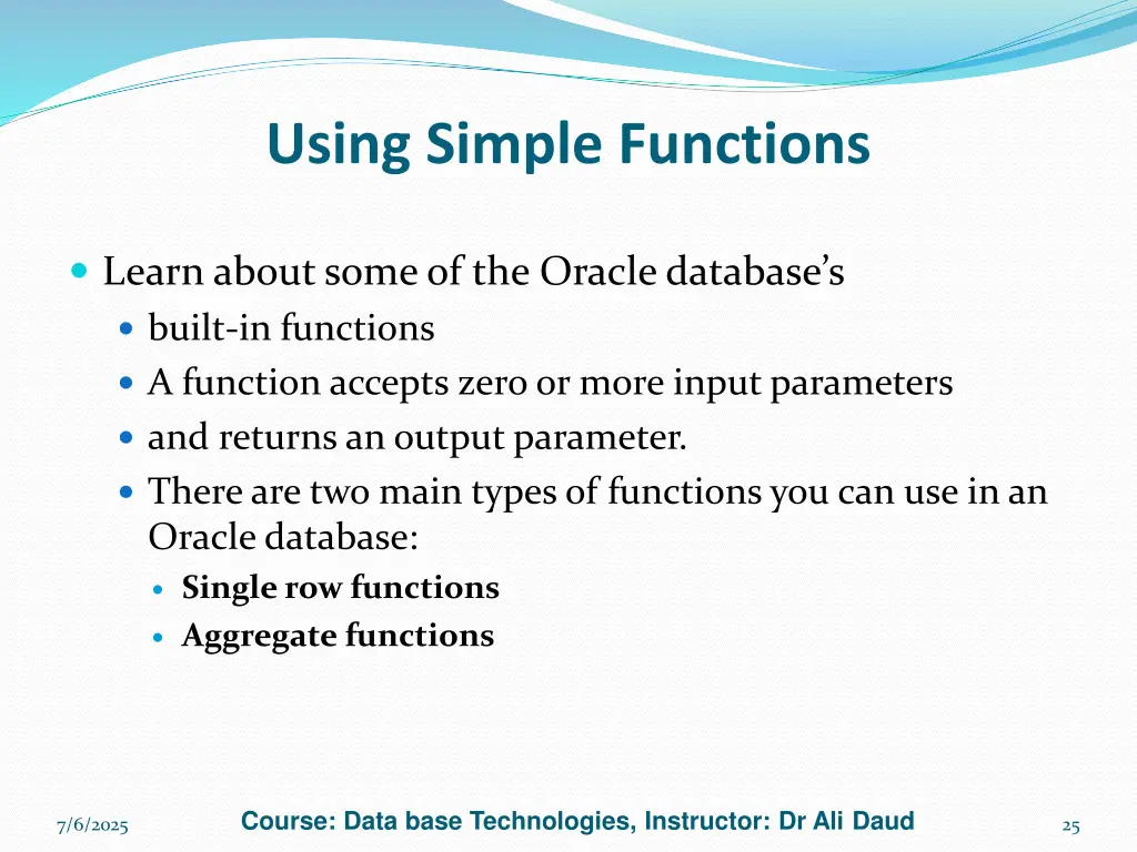 using simple functions 1