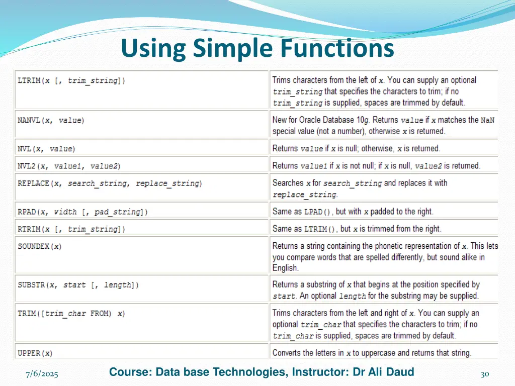 using simple functions 6