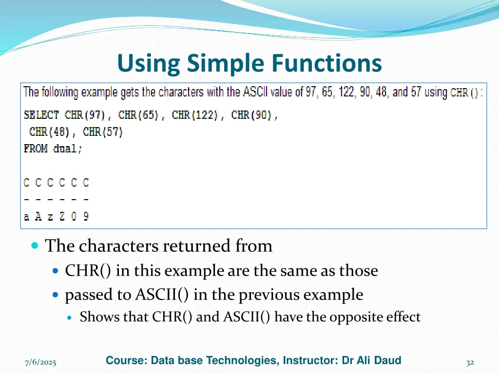 using simple functions 7