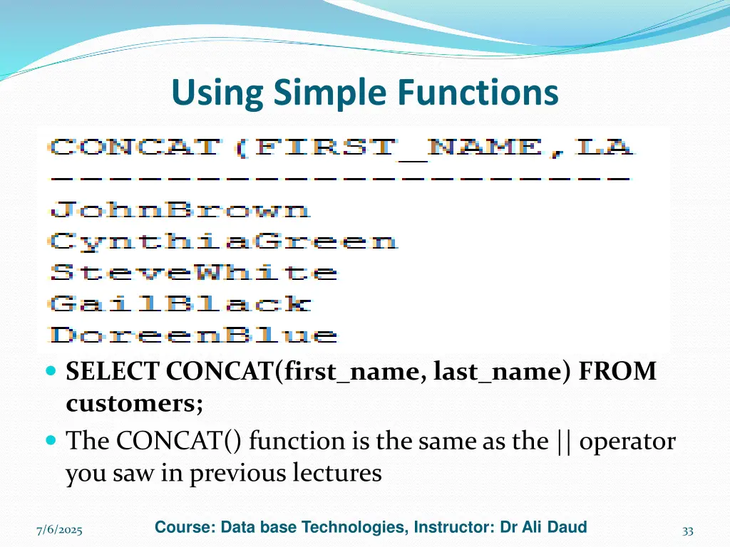 using simple functions 8
