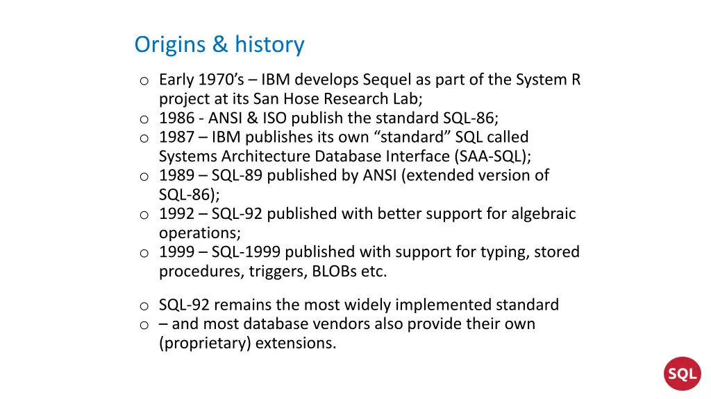 origins history