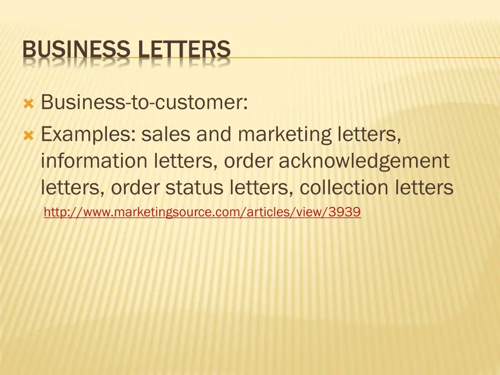 business letters 1