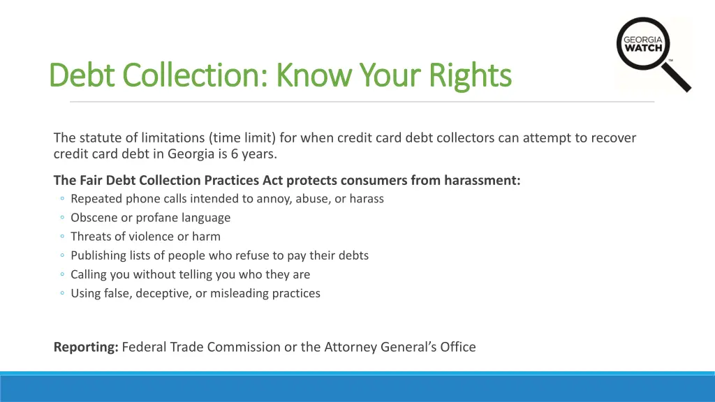 debt collection know your rights debt collection