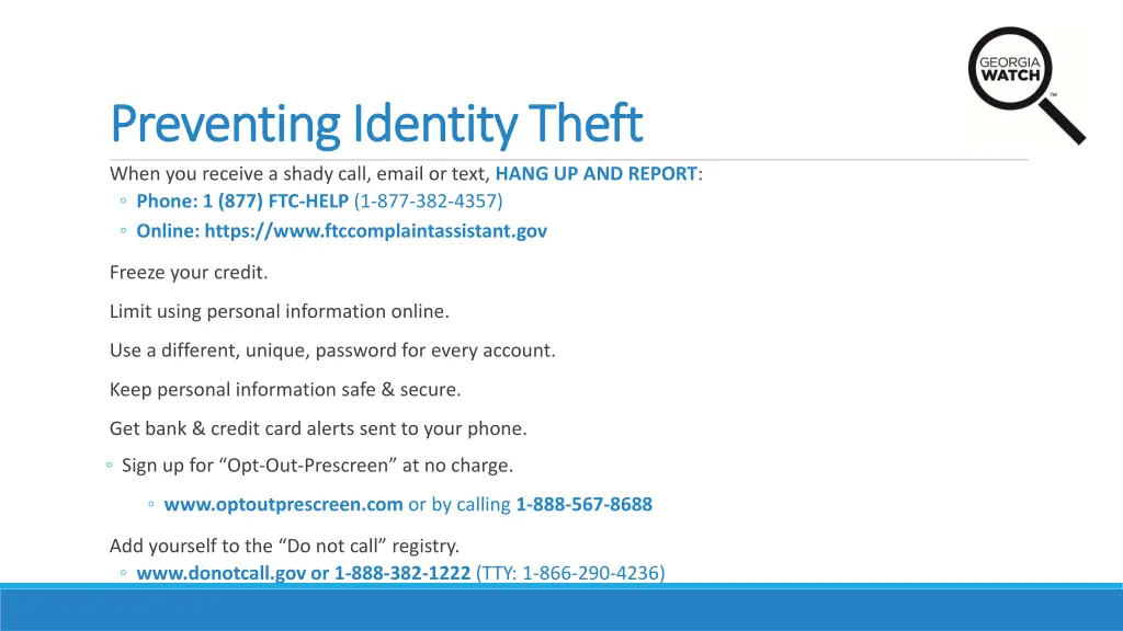 preventing identity theft preventing identity
