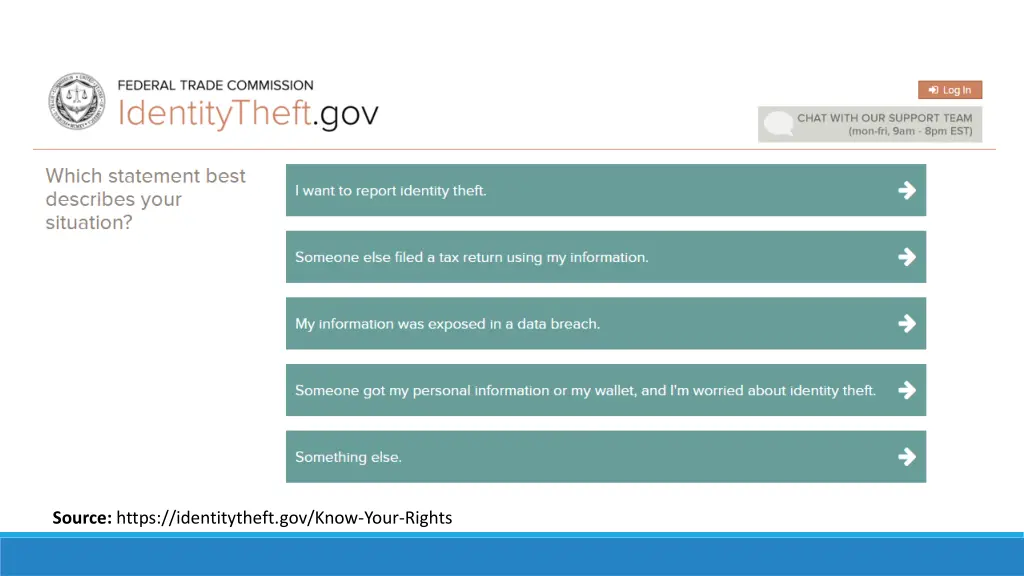 source https identitytheft gov know your rights