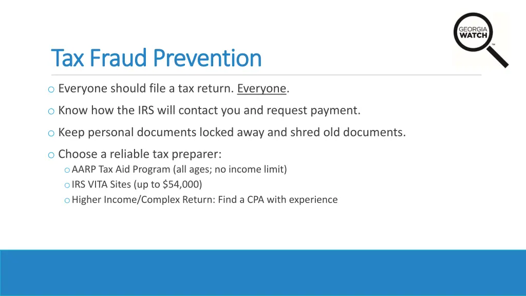 tax fraud prevention tax fraud prevention