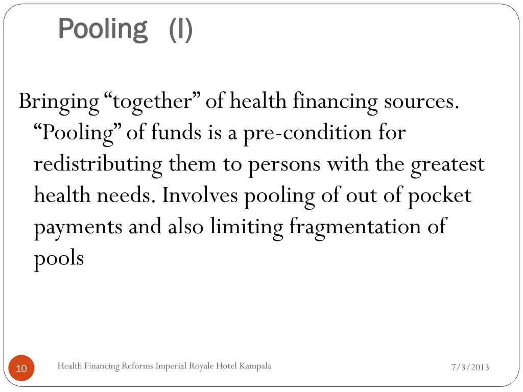 pooling i pooling i