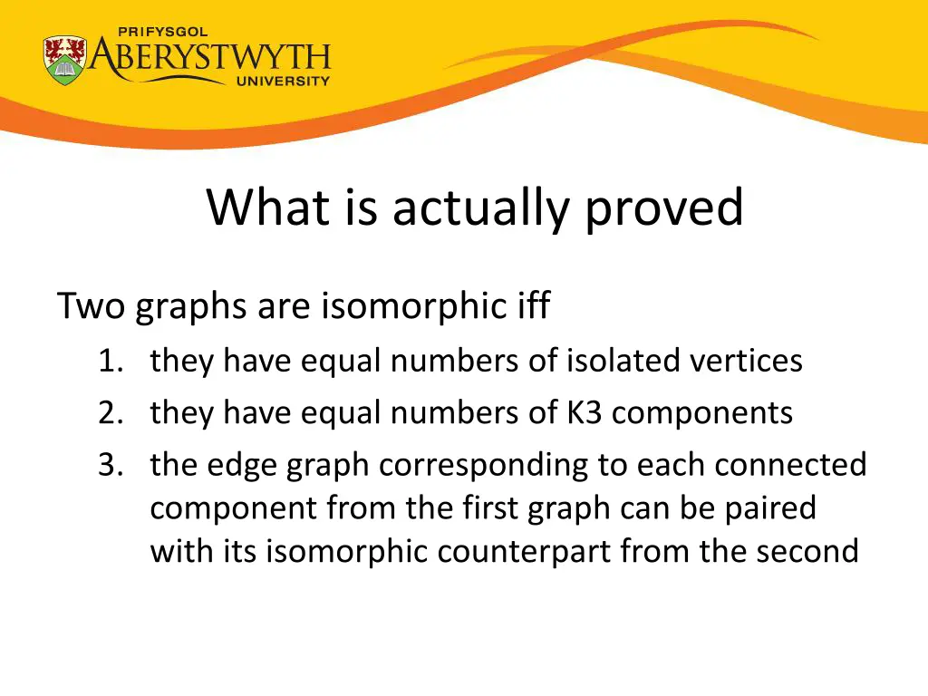 what is actually proved