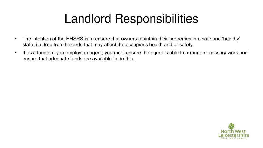 landlord responsibilities