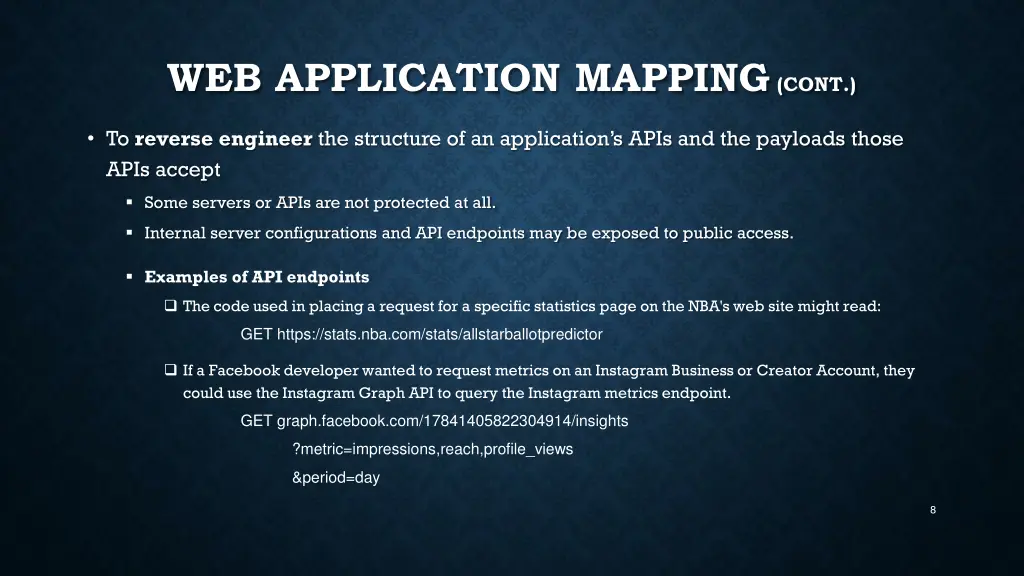 web application mapping cont 2
